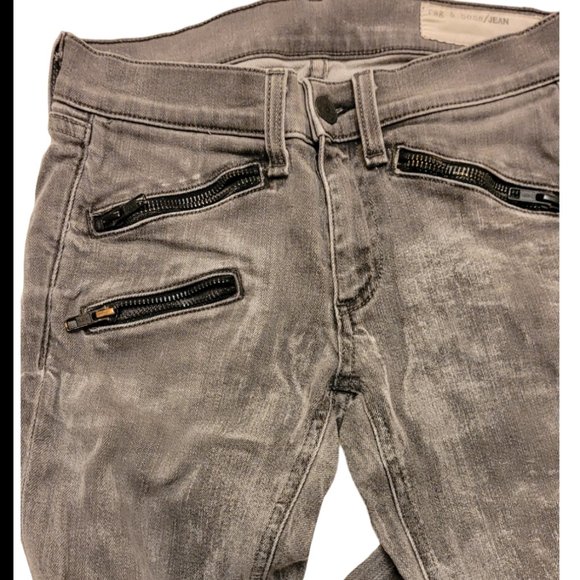 rag & bone Pants - Rag & Bone Seattle Skinny Jeans with Zippers
